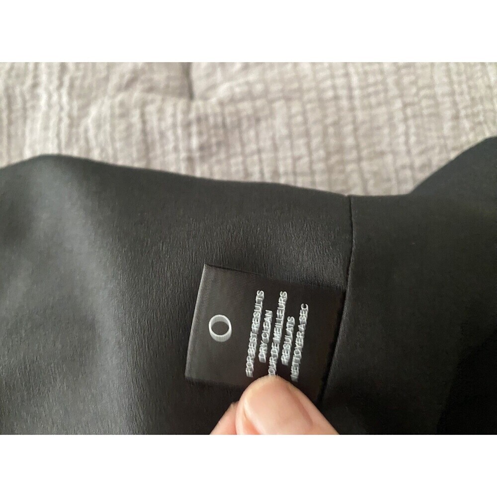 Halston Heritage Maggie Tulip skirt black v-neck skater dress Size 4 - Picture 8 of 13